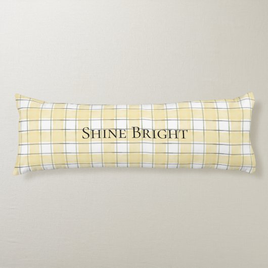 Coussins Longs Rayures blanches jaunes de Noël (Devant)