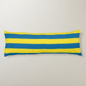 Coussins Longs Rayures | Bleu et jaune | Personnalisable (Dos)