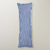 Coussins Longs rayures bleu marine et blanc (Dos (Vertical))