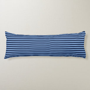 Coussins Longs Rayures bleu marine et denim