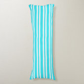 Coussins Longs Rayures Bleues et Blanches Motif Sans Fin (Devant (Vertical))