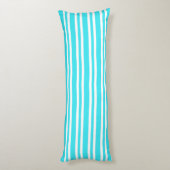 Coussins Longs Rayures Bleues et Blanches Motif Sans Fin (Dos (Vertical))