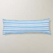 Coussins Longs Rayures Bleues et Blanches Motif Sans Fin (Dos)