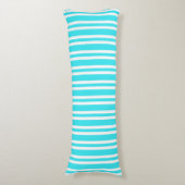 Coussins Longs Rayures Bleues et Blanches Motif Sans Fin (Devant (Vertical))