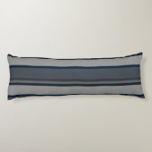 Coussins Longs Rayures bleues et grises (Dos)