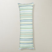 Coussins Longs Rayures bleues vertes et blanches (Dos (Vertical))