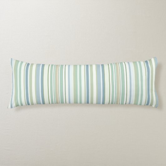 Coussins Longs Rayures bleues vertes et blanches (Devant)