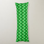 Coussins Longs Rayures Chevron Ikat - Vert Pin et Citron (Dos (Vertical))