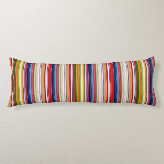 Coussins Longs Rayures colorées chaudes (Devant)