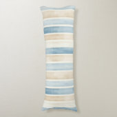 Coussins Longs Rayures Crème Bleu de Plage (Devant (Vertical))