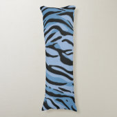 Coussins Longs Rayures de Tigre Bleu (Devant (Vertical))