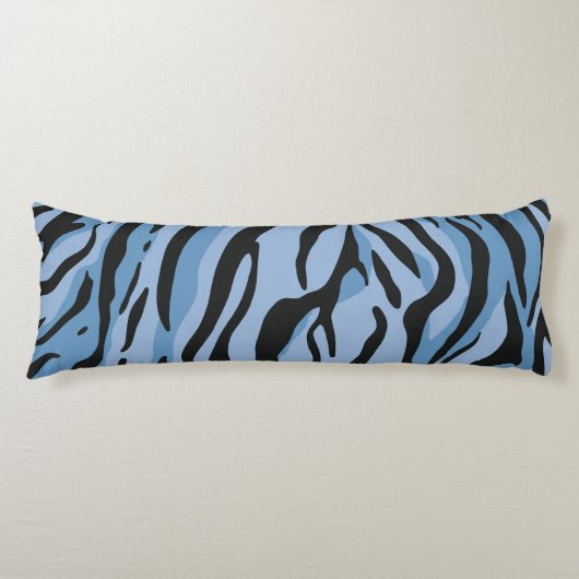 Coussins Longs Rayures de Tigre Bleu (Devant)
