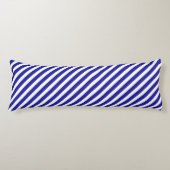 Coussins Longs Rayures diagonales bleues et blanches (Devant)