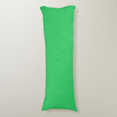 Coussins Longs Rayures diagonales - vert émeraude et blanc (Devant (Vertical))