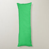Coussins Longs Rayures diagonales - vert émeraude et blanc (Dos (Vertical))