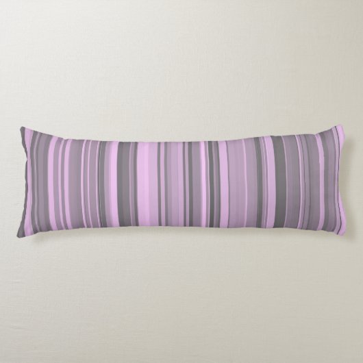 Coussins Longs Rayures Gris Violet (Devant)