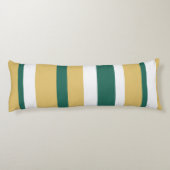 Coussins Longs Rayures Harmonieuses Lignes Vert Or Blanc (Dos)
