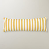 Coussins Longs Rayures horizontales larges jaunes et blanches à (Devant)
