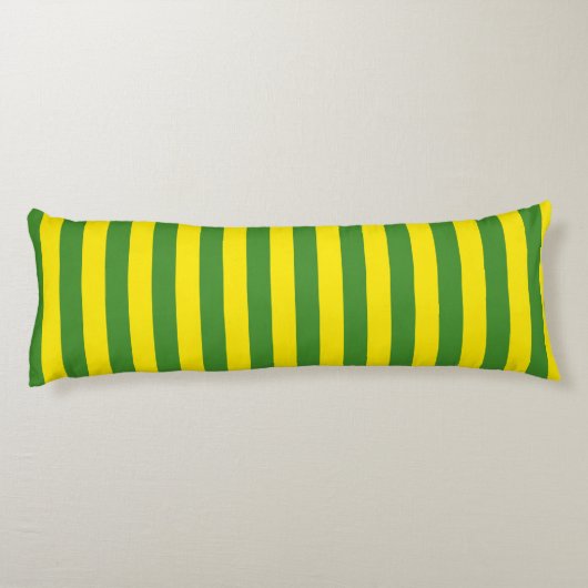 Coussins Longs Rayures jaune et verte (Dos)