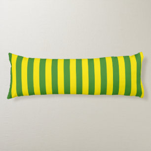 Coussins Longs Rayures jaune et verte