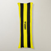 Coussins Longs rayures jaunes et noires (Devant (Vertical))