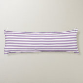 Coussins Longs Rayures lavande violettes et blanches (Dos)