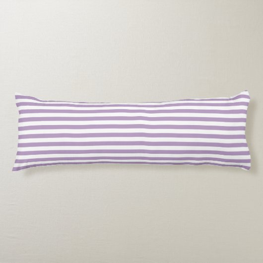 Coussins Longs Rayures lavande violettes et blanches (Devant)