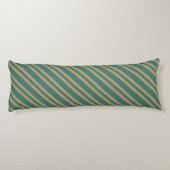 Coussins Longs Rayures marron sarcelle motif sans fin (Dos)