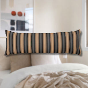 Coussins Longs Rayures Marron Toastées de Style Moderne avec Prof