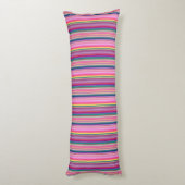 Coussins Longs Rayures multicolores rétro (Dos (Vertical))