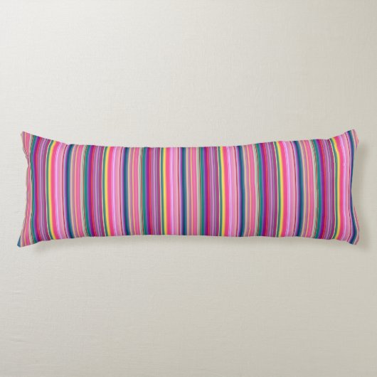 Coussins Longs Rayures multicolores rétro (Devant)