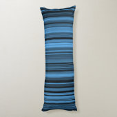 Coussins Longs Rayures Noir Bleu (Dos (Vertical))