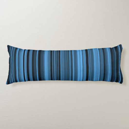 Coussins Longs Rayures Noir Bleu (Devant)