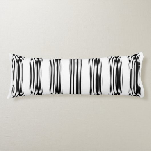 Coussins Longs Rayures noires et blanches modernes (Devant)