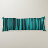 Coussins Longs Rayures noires et sarcelle (Dos)