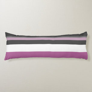 Coussins Longs Rayures noires, grises et blanches