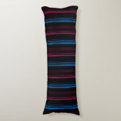 Coussins Longs Rayures roses bleues mignonnes (Devant (Vertical))