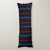 Coussins Longs Rayures roses bleues mignonnes (Dos (Vertical))