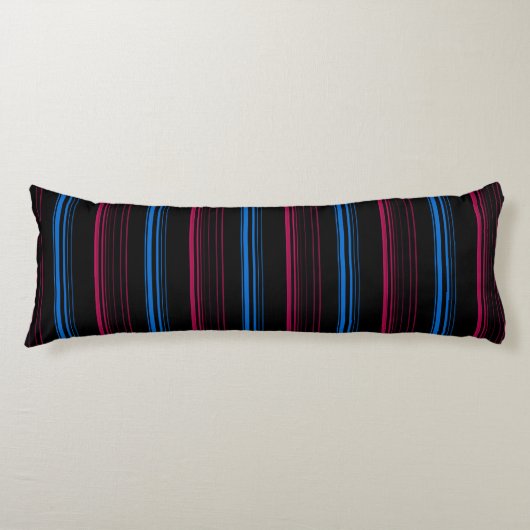 Coussins Longs Rayures roses bleues mignonnes (Devant)