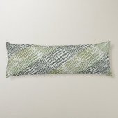 Coussins Longs Rayures Vertes Tribales Motif Abstrait (Dos)