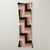 Coussins Longs Rectangles géométriques Brown Mocha Noir (Devant (Vertical))