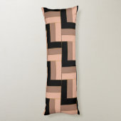 Coussins Longs Rectangles géométriques Brown Mocha Noir (Dos (Vertical))
