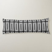 Coussins Longs Rectangles imbriquées en noir et blanc (Dos)