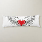 Coussins Longs Red Angel Coeur avec ailes (Dos)