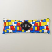 Coussins Longs Red Blue Yellow Mondrian Blk Quatrefoil 3 monogram (Devant)