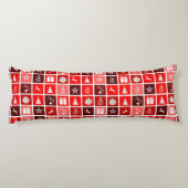 Coussins Longs Red Christmas Holiday Cute Tree Reinder (Dos)