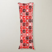 Coussins Longs Red Christmas Holiday Cute Tree Reinder (Devant (Vertical))