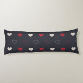 Coussins Longs Red & dark Heart Seamless Pattern Cute Minimal (Dos)