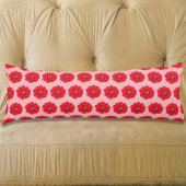 Coussins Longs Red Flower Seamless Pattern Body Pillow