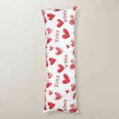 Coussins Longs Red Pink White Hearts (Dos (Vertical))